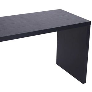 Black Wooden Office/Gaming <b>Desk</b> with Adjustable Height Display Stand <b>Drawer</b> for Home Office or Bedroom - Product Image 5