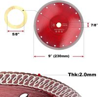 Disques diamantés industriels de 230 mm pour béton, soudés au laser, finition nitridée à chaud, OEM Taïwan