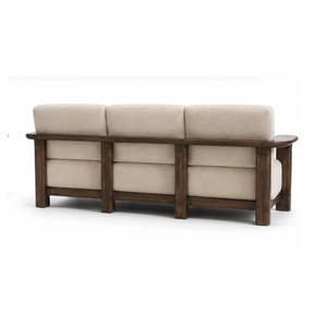 Minimalist Solid Teak <b>Wood</b> Hospitality <b>Sofa</b> Three Seater <b>for</b> Hotel Villa Apartment Interiors - Product Image 3