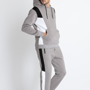 ELIVEERA ENTERPRISES Men's Athletic Tracksuit Set Full <b>Zip</b> <b>Hooded</b> Jacket Sweatpants Breathable Quick Dry Plus Size Lightweight - Product Image 2
