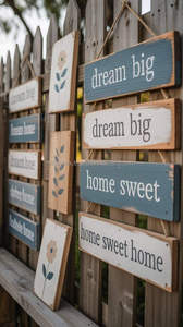 Wholesale VIFARMEX High Quality Solid Wood Hanging Sign Various Colors Minimalist/Rustic Design <b>Decoration</b> - Product Image 3