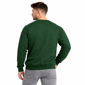 Custom Men's <b>Fleece</b> Sweatshirt Crew Neck Pullover Plain Cotton Sweatshirt for Printing Logo OEM ODM Bulk Supply - Product Image 4