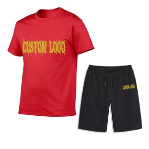 Fabrication sur mesure de shorts pour hommes en gros, avec logo personnalisé, grandes tailles, ensembles streetwear 2 pièces, décontractés et durables. - Product Image 2