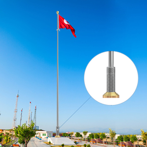 เสาธงยักษ์ทรงกรวยไฟฟ้า Yaolong YLFP002 ขนาด 6ม.-100ม. ทำจากสแตนเลสและอลูมิเนียมอัลลอยด์ สำหรับใช้งานกลางแจ้ง ทนทาน - Product Image 1