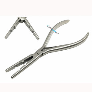Premium Stainless Steel Silver Hair Extension <b>Pliers</b> 2 Holes <b>Multi</b> Functional <b>Tool</b> Hair Remove Micro Ring Loop Commercial Use - Product Image 1