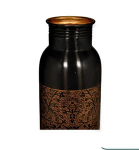 Botella de Cobre Antigua Hecha a Mano de Alta Calidad, 1 Litro, con Tapa Térmica, para Beber Directamente, Botella Deportiva de Cobre, Muestra Gratis - Product Image 2