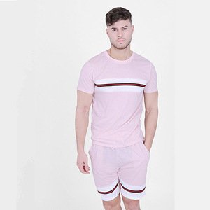 High Quality Custom Sublimation O/v-Neck 100% Organic Cotton Breathable Men <b>Twin</b> <b>Set</b> - Product Image 2