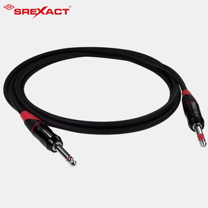 Cable de Audio SREXACT con Conector Mono de 6.0mm, 1M, 24AWG, Niquelado, con Tapa Roja para Guitarra Eléctrica - Product Image 2
