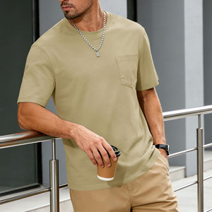 เสื้อยืดคอตตอนแท้ 100% หนัก 345GSM สำหรับผู้ชาย สไตล์สตรีทแวร์พื้นฐาน แขนสั้น ทรงหลวม สวมใส่สบาย เหมาะสำหรับฤดูร้อน - Product Image 3