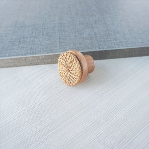 Best offer natural woven rattan door pull handle <b>for</b> sale <b>dresser</b> nightstand <b>knob</b> closet handles - Product Image 4
