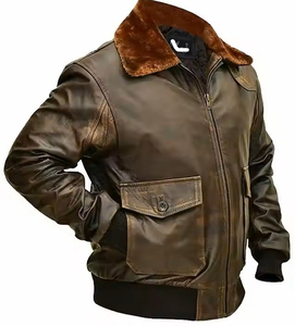 Chaqueta de Cuero Personalizada de Última Moda con Acabado Ácido, Chaqueta de Cuero Genuino al Mejor Precio, Chaqueta de Cuero al por Mayor en Oferta - Product Image 5