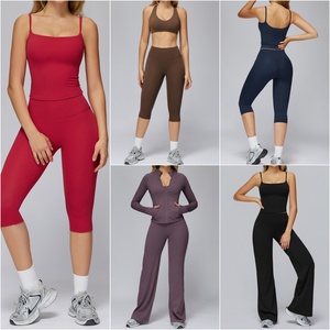 Women's Casual Super Soft High Waist Yoga <b>Leggings</b> Anti-Bacterial 3D Embroidery Custom Logo Breathable Summer Fitness Gym Gear - Product Image 4