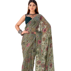 คอลเลคชั่นผ้าซารีลายดอกไม้ Lurex Brasso วิสโคสแฟนซี - Product Image 1