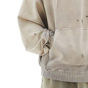 Sweat-shirts à capuche effet soleil délavé pour hommes, style streetwear, avec logo personnalisé, pour usage extérieur, vêtements de mode, sweats à capuche effet soleil délavé pour garçons - Product Image 4