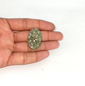 Pyrite Druzy Naturelle de Haute Qualité, Pierre Précieuse en Vrac, Prix de Gros, Cabochon Druzy pour la Fabrication de Bijoux, Pierres Druzy - Product Image 3