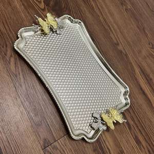 Bandeja Decorativa Antigua con Asas de Estilo Nudo, Accesorios de Decoración para Mesa de Cumpleaños, San Valentín, Bandejas de Lujo - Product Image 3