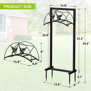 Soporte de suelo resistente negro para mangueras de agua, 40 cm de profundidad x 20 cm de ancho x 100 cm de altura, organizador de almacenamiento para mangueras de jardín y patios - Product Image 6