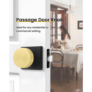 Set di 6 Maniglie per Armadi e Porte Interne in Nero e Oro, Eleganti Maniglie a Leva per Finestre - Product Image 5