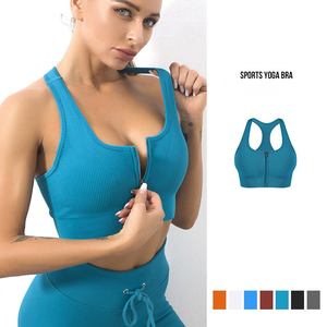 Sujetador deportivo de alta resistencia para mujer, estilo sencillo, transpirable, hecho en Pakistán, alta calidad, alto soporte, sin costuras, con cremallera trasera y delantera, para yoga - Product Image 4
