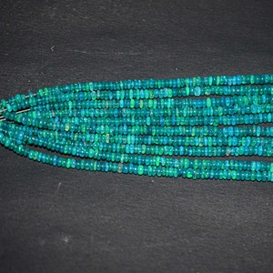 Cuentas de Rondelle lisas de ópalo etíope verde Natural de 3mm y 5mm, joyería con cuentas personalizadas, precio de distribuidor al por mayor, tienda en línea ahora - Product Image 3