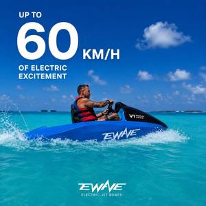 Jet-boat électrique EWAVE V1, embarcation personnelle, batteries amovibles, 2 places, puissance 24 kW, coque rigide (LLDPE), loisirs, usage commercial - Product Image 6