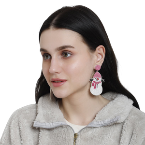 Pendientes de Gota de Cuentas Tejidas a Crochet Multicolor para Mujer, Diseño de Moda, Venta al por Mayor, Joyería Artificial Hecha a Mano - Product Image 3