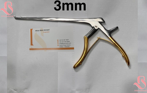 ชุดเครื่องมือผ่าตัดกระดูกสันหลังแบบงอนขึ้น 45 องศา ยี่ห้อ Bisons Wholesale Kerrison Rongeur ขนาด 8 นิ้ว 5 ชิ้น ขนาด 1 มม.-5 มม. สีทอง ทำจากสแตนเลส - Product Image 5