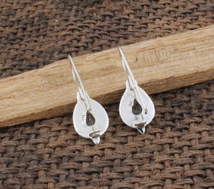Boucles d'oreilles pendantes en topaze bleue naturelle, argent sterling 925, pierre précieuse taille poire, bijoux de luxe pour femme, pour occasions spéciales - Product Image 6