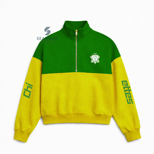 Sudadera con cremallera corta para mujer Chi Eta Phi, jersey casual con cuello simulado y cremallera, suéter con cuello alto y cremallera. - Product Image 1