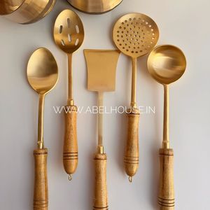 Handmade <b>Copper</b> Chef <b>Utensil</b> Set Cooking Spoon Skimmer Ladle Spatula Premium Kitchenware Gift Collection - Product Image 1