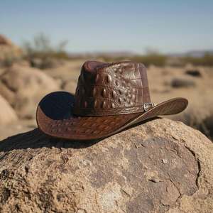 Chapeau de cowboy western texturé et gaufré pour adultes, idéal pour l'extérieur - Product Image 3
