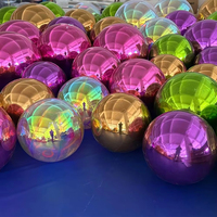 Ventes chaudes, ballons réfléchissants gonflables en PVC colorés, ballons miroir de Noël gonflables, sphères miroir gonflables