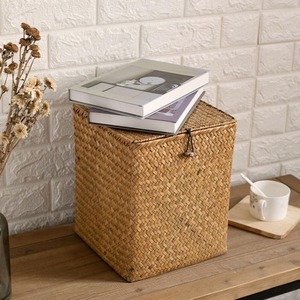 Seagrass <b>Storage</b> <b>Basket</b> Box with Lid Handmade <b>Storage</b> <b>Basket</b> Wholesale eco-friendly Made in Viet Nam - Product Image 2