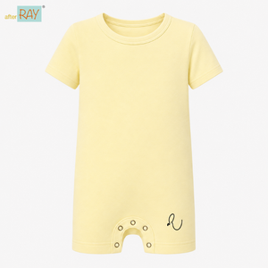 Body de Tirantes con Cierre en Color Marfil Claro |   Ropa Sensorial Especial para Niños, Prendas Inclusivas de Manga Corta, Algodón Elástico, Adaptable y Suave - Product Image 1
