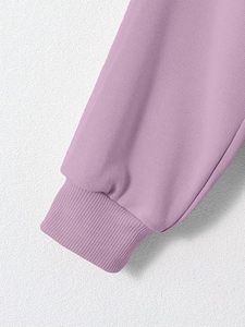 Ensemble 2 pièces tendance pour femme 2026 – Survêtement sport en molleton uni à manches longues et short, coupe classique, imprimé personnalisé - Product Image 2