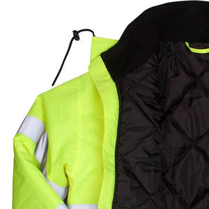 New Arrival <b>Men's</b> Hi-Vis Reflective Safety Quilted <b>Jacket</b> <b>Long</b> Sleeve Quick Dry Breathable Winter Construction Workwear - Product Image 3