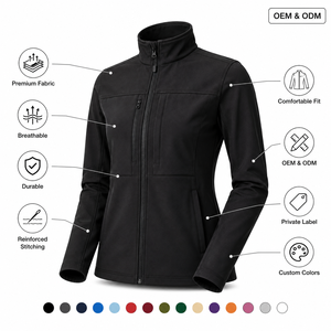 Veste en polaire noire pour homme, fermeture éclair intégrale, col montant, vêtement décontracté pour l'extérieur, matière polyester respirante, coupe classique, style automne - Product Image 5