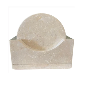 Sous-verres en marbre naturel au design moderne, écologiques, durables, lavables, articles de table en pierre - Product Image 1