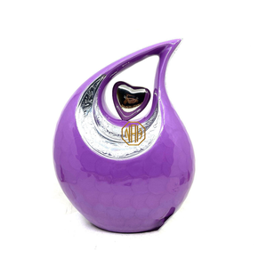 Glossy Red Cremation Urn Metal jar Memorial Ashes Urn Elegant Funeral Keepsake for Human Ashes Adults - Product Image 3