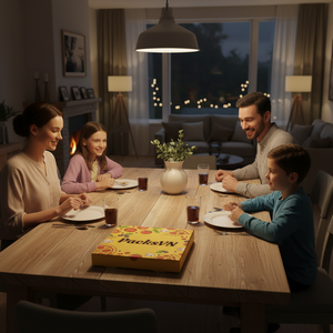 กล่องพิซซ่าพิมพ์ลายตามสั่ง กล่องบรรจุภัณฑ์อาหารลูกฟูกสำหรับร้านอาหารและบริการเดลิเวอรี - Product Image 3