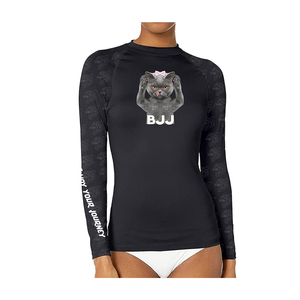 Custom Design Men's Long Sleeve Rashguard BJJ Compression Wear 100% Polyester Premium Quality OEM Service <b>Heat</b>-Transfer Printed - Product Image 1
