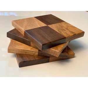 Elegant Dining <b>Coasters</b> Natural Wood and Resin Mats & Pads - Product Image 6
