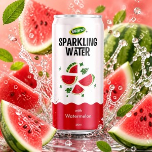 Boisson pétillante naturelle à la pastèque 320ml en canette aluminium, boisson fruitée rafraîchissante, OEM ODM Marque Privée du Vietnam - Product Image 2