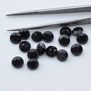 Espinela negra Natural de 6mm, forma redonda facetada, espinela de grado AAA, piedra preciosa suelta para la fabricación de joyas, productos hechos a mano más vendidos - Product Image 2