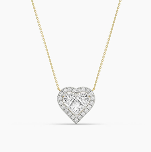 จี้เพชรทรงกลมเจียระไนแบบบริลเลียนท์ 18K ทองคำขาว เพชรเพาะเลี้ยงในห้องปฏิบัติการ รับรองโดย IGI ของขวัญเครื่องประดับงานแต่งงาน - Product Image 1