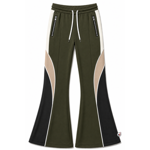 Men <b>Flare</b> Pants High Quality Drawstring Color Blocked Side Pockets Casual Style Breathable <b>Wholesale</b> Knitted Fabric Autumn Wear - Product Image 1