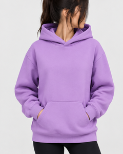 Unisex Heavyweight Cotton Outdoor Cartoon Printed Embroidered Lined Casual Eco-Friendly Oversized <b>Hoodie</b> Pullover Plain Color - Product Image 5
