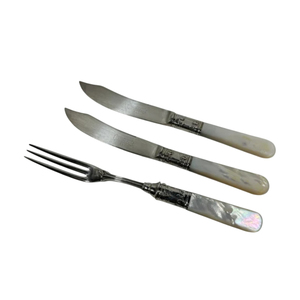 Ensemble de couverts de luxe en nacre, en acier inoxydable, avec manche en mosaïque fait main, pour hôtel et restaurant - Product Image 2