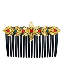 Peigne à cheveux en alliage plaqué or, motif vintage, léger, accessoire de mode 13 cm pour mariage et fête, Créations Naykk - Product Image 3