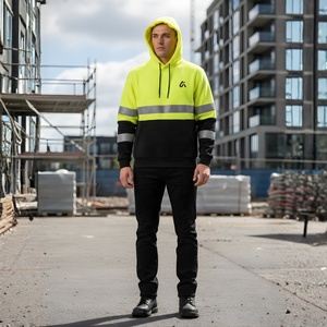 OEM ODM Wholesale Cotton <b>Waterproof</b> Reflective Safety Hoodie for Men Jacket ANSI Class3 Quick Dry Breathable Customizable - Product Image 4